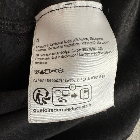 Lululemon Align High-Rise Leggings Size 4 Black Embossed Leopard - Picture 6 of 11